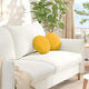 Cojines de asiento VidaXL 2 piezas tejido de algodón amarillo claro ø 30 cm