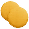 Cuscini seduta VidaXL 2 pz giallo chiaro ø 30 cm tessuto di cotone