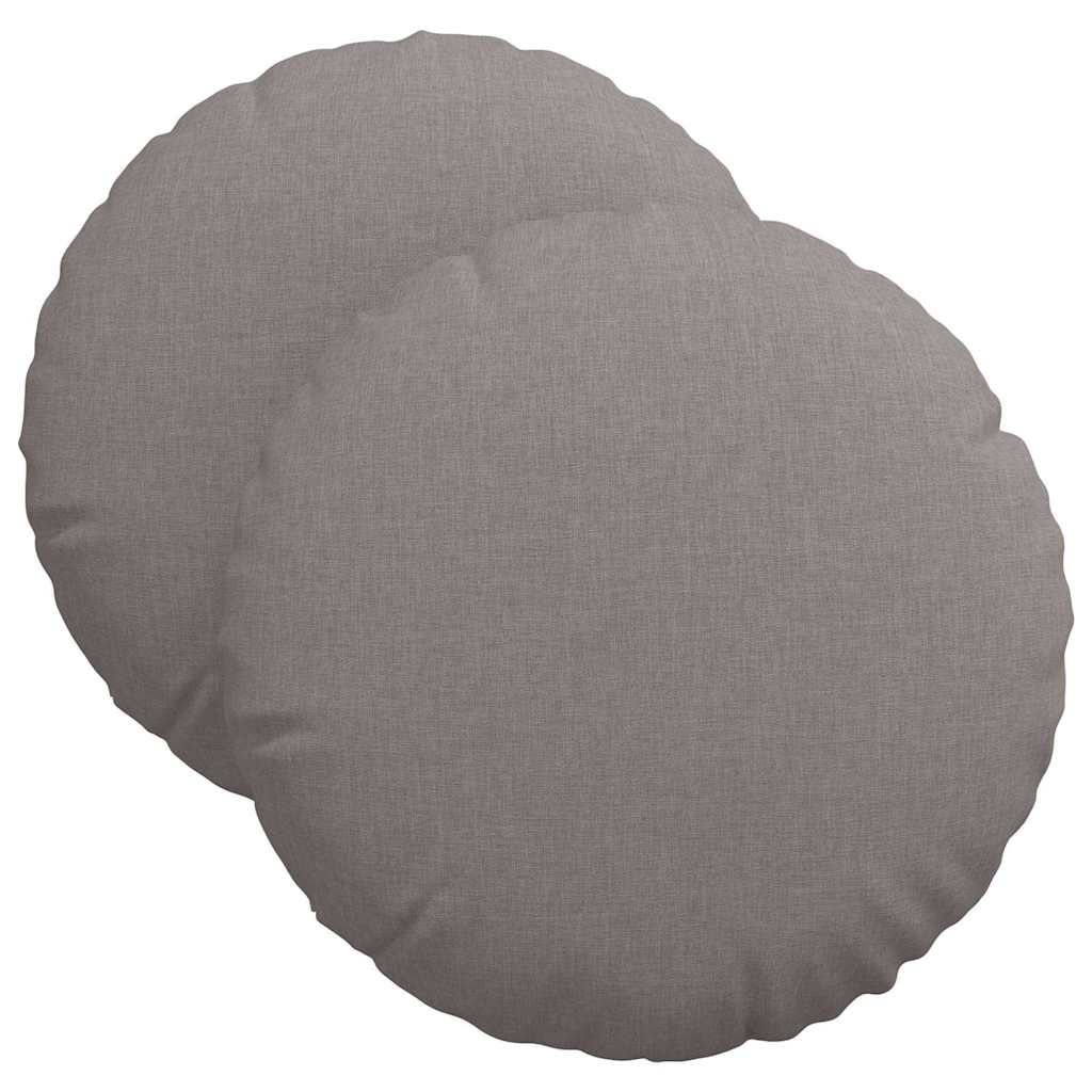 Cuscini seduta VidaXL 2 pezzi tessuto tortora ø40 x 13 cm