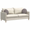 Cojines de asiento VidaXL 2 piezas gris topo ø40 x 13 cm tela