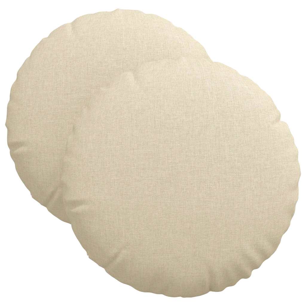 Vidaxl zitkussens 2 pcs crème ø40 x 13 cm stof