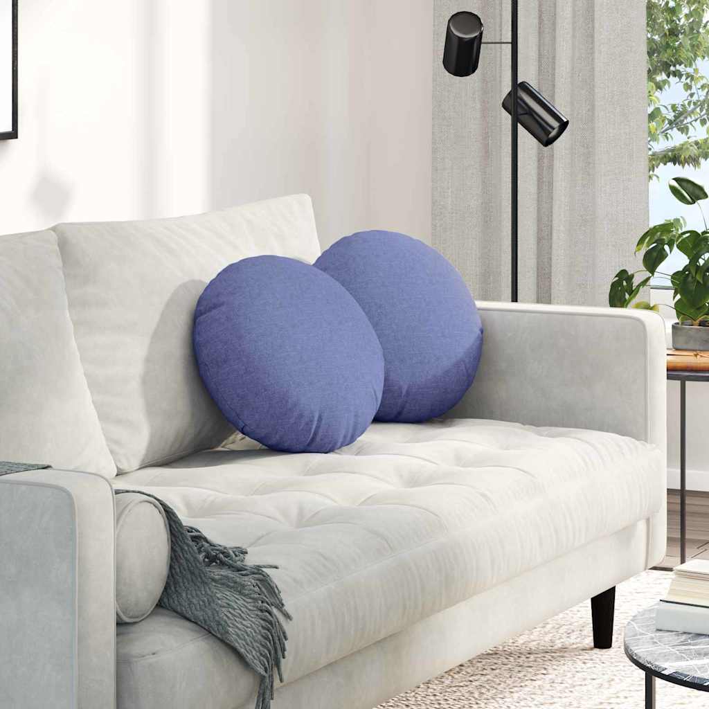 Cuscini seduta Vidaxx 2 pezzi tessuto blu jeans ø40 x 13 cm