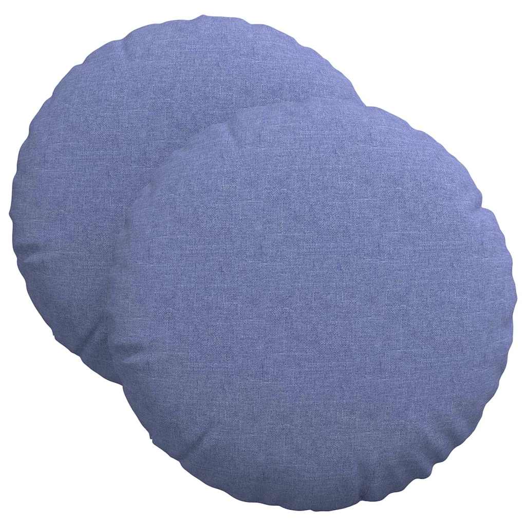Cuscini seduta Vidaxx 2 pezzi tessuto blu jeans ø40 x 13 cm