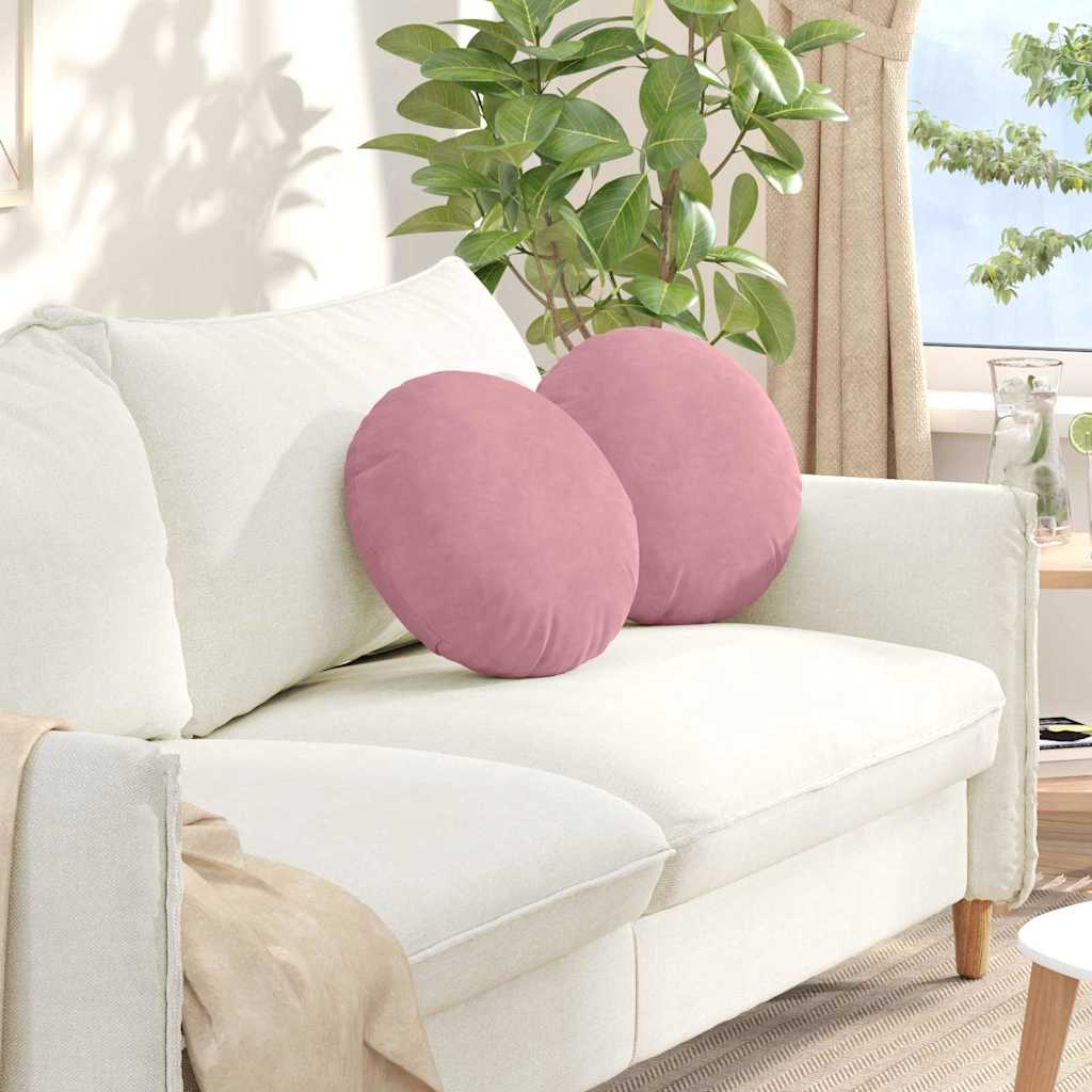 Cuscini da seduta Vidaxx 2 pezzi rosa ø 40 x 13 cm velluto