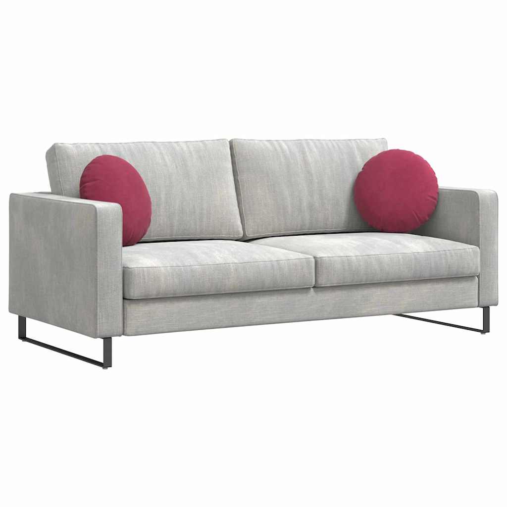 Cuscini da seduta Vidaxx 2 pezzi rosso vino ø 40 x 13 cm velluto