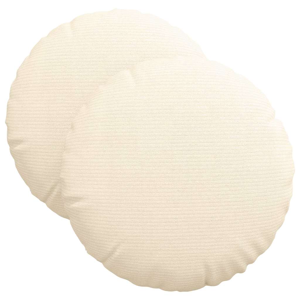 Vidaxx cojines de asiento 2 piezas crema ø 40 cm tela de algodón