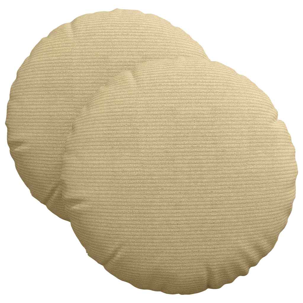Cuscini seduta Vidaxx 2 pz grigio verde ø 40 cm tessuto di cotone