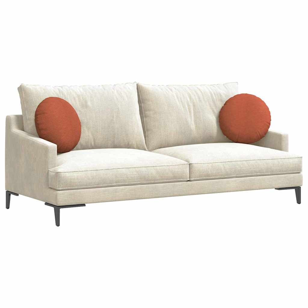 Cuscini seduta VidaXL 2 pz rosso-arancio ø 40 cm tessuto di cotone