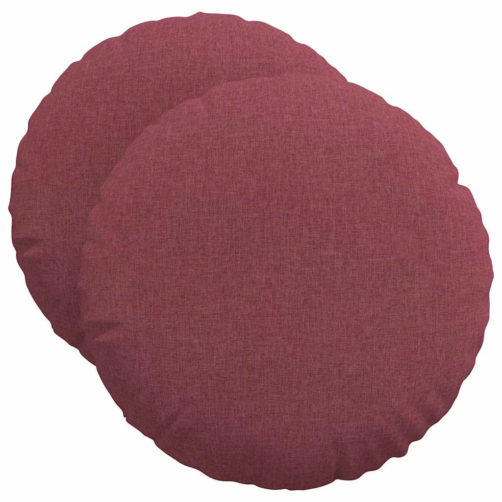 Cuscini seduta Vidaxx 2 pezzi tessuto rosso vino ø50 x 19 cm