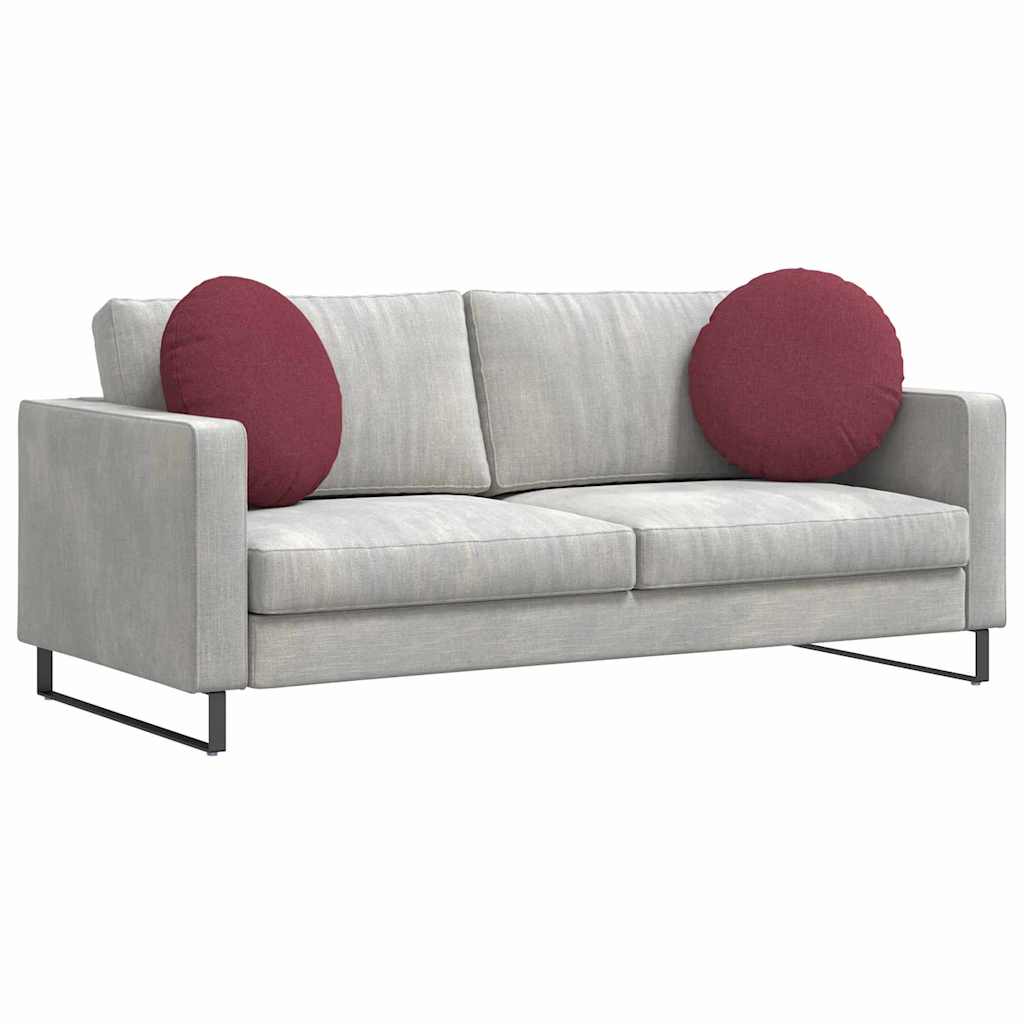 Cuscini seduta Vidaxx 2 pezzi tessuto rosso vino ø50 x 19 cm