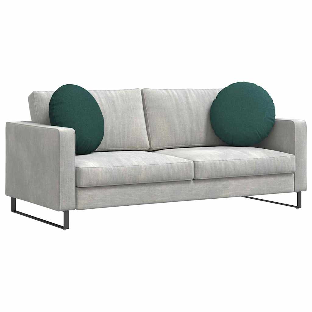 Cuscini per seduta Vidaxx 2 pezzi in tessuto verde scuro ø50 x 19 cm
