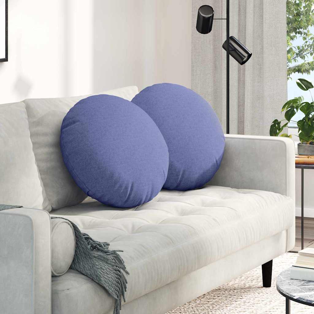 Cuscini seduta Vidaxx 2 pezzi tessuto blu jeans ø50 x 19 cm