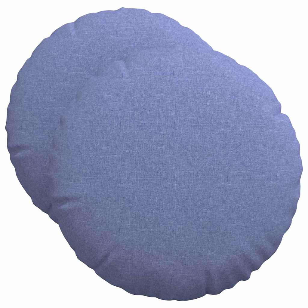 Cuscini seduta Vidaxx 2 pezzi tessuto blu jeans ø50 x 19 cm