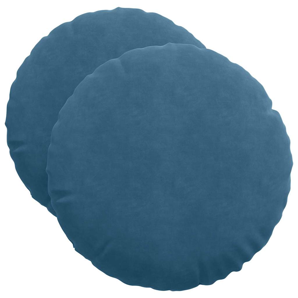 Cuscini seduta Vidaxx 2 pezzi blu ø 40 x 13 cm velluto