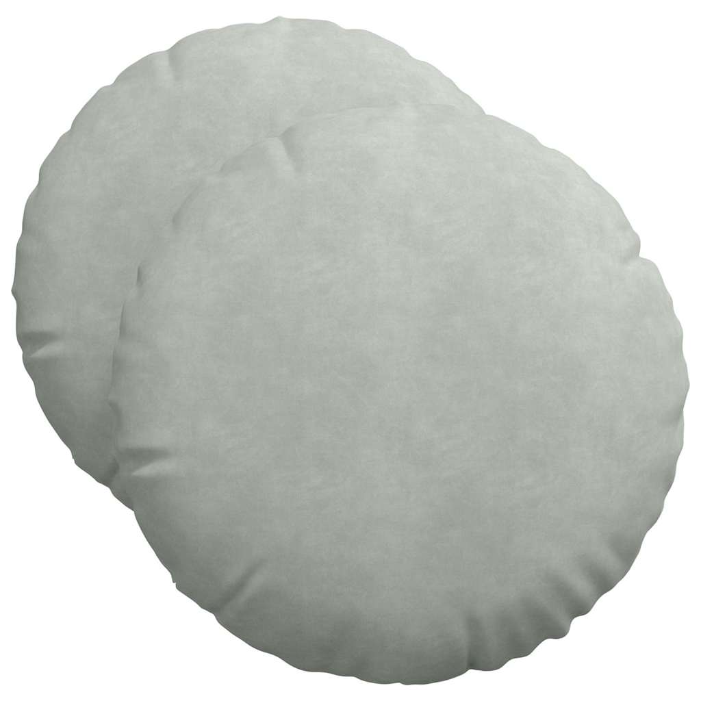Cuscini seduta Vidaxx 2 pezzi grigio chiaro ø 40 x 13 cm velluto