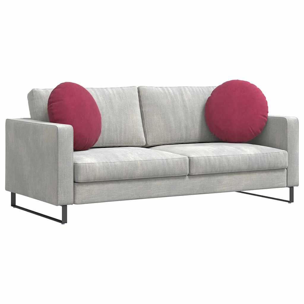 Cuscini da seduta Vidaxx 2 pezzi rosso vino ø 40 x 13 cm velluto