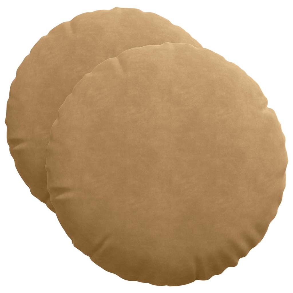 Cuscini per sedili Vidaxx 2 pezzi marrone ø50 x 19 cm in velluto