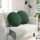 Cojines de asiento VidaXL 2 piezas tejido de algodón verde oscuro ø 50 cm