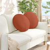 Cuscini seduta VidaXL 2 pz rosso-arancio ø 50 cm tessuto di cotone