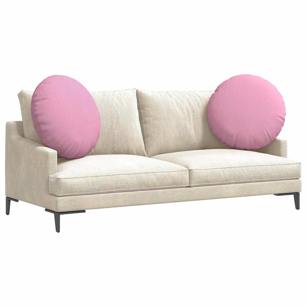 Cuscini seduta VidaXL 2 pezzi tessuto rosa ø60 x 21 cm