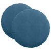Vidaxl zitkussens 2 stuks blauw ø 40 x 13 cm fluweel