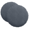 Cuscini seduta Vidaxx 2 pezzi grigio scuro ø 40 x 13 cm velluto