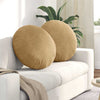 Vidaxx cojines de asiento 2 piezas marrón ø 40 x 13 cm terciopelo