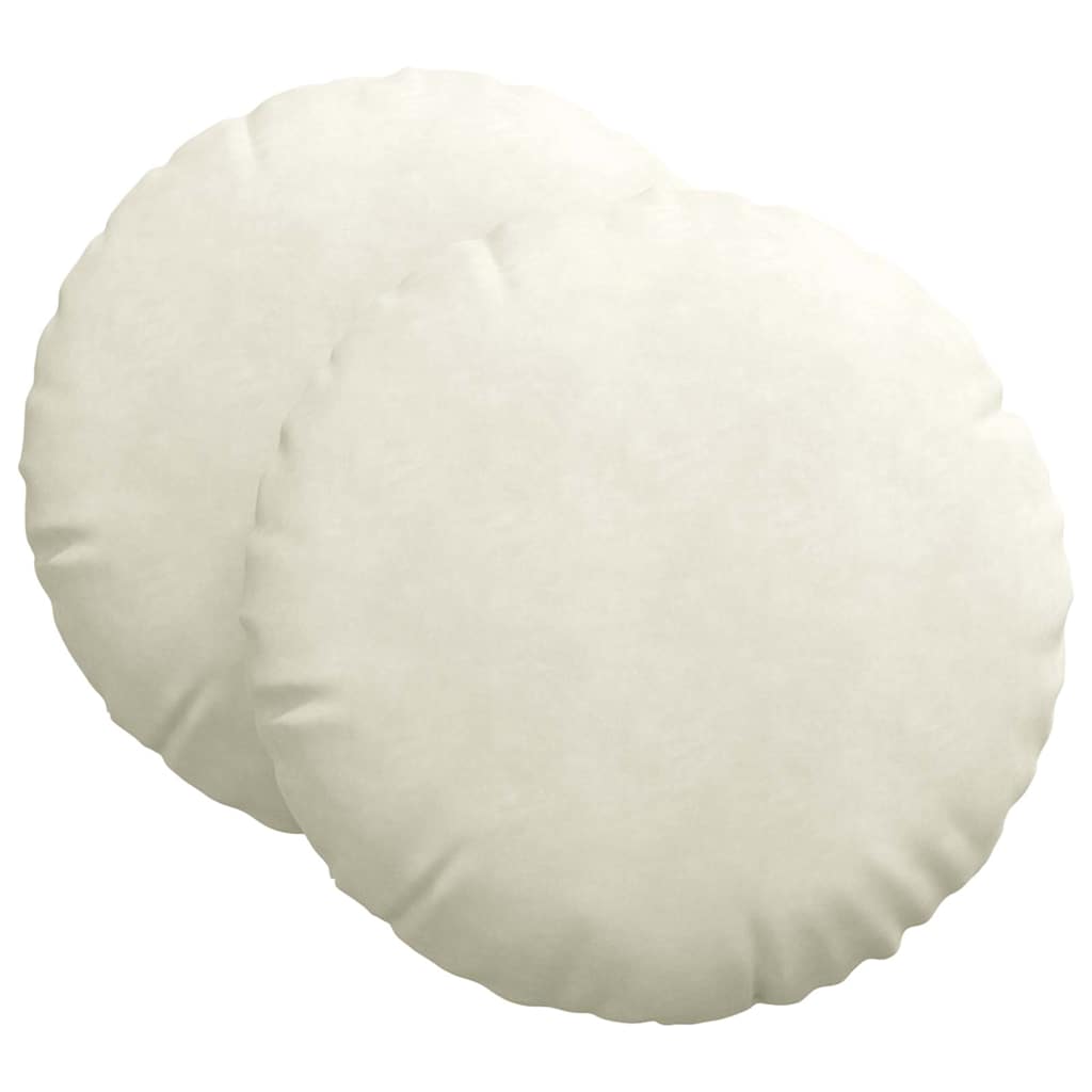 Cuscini seduta Vidaxx 2 pezzi crema ø 40 x 13 cm velluto