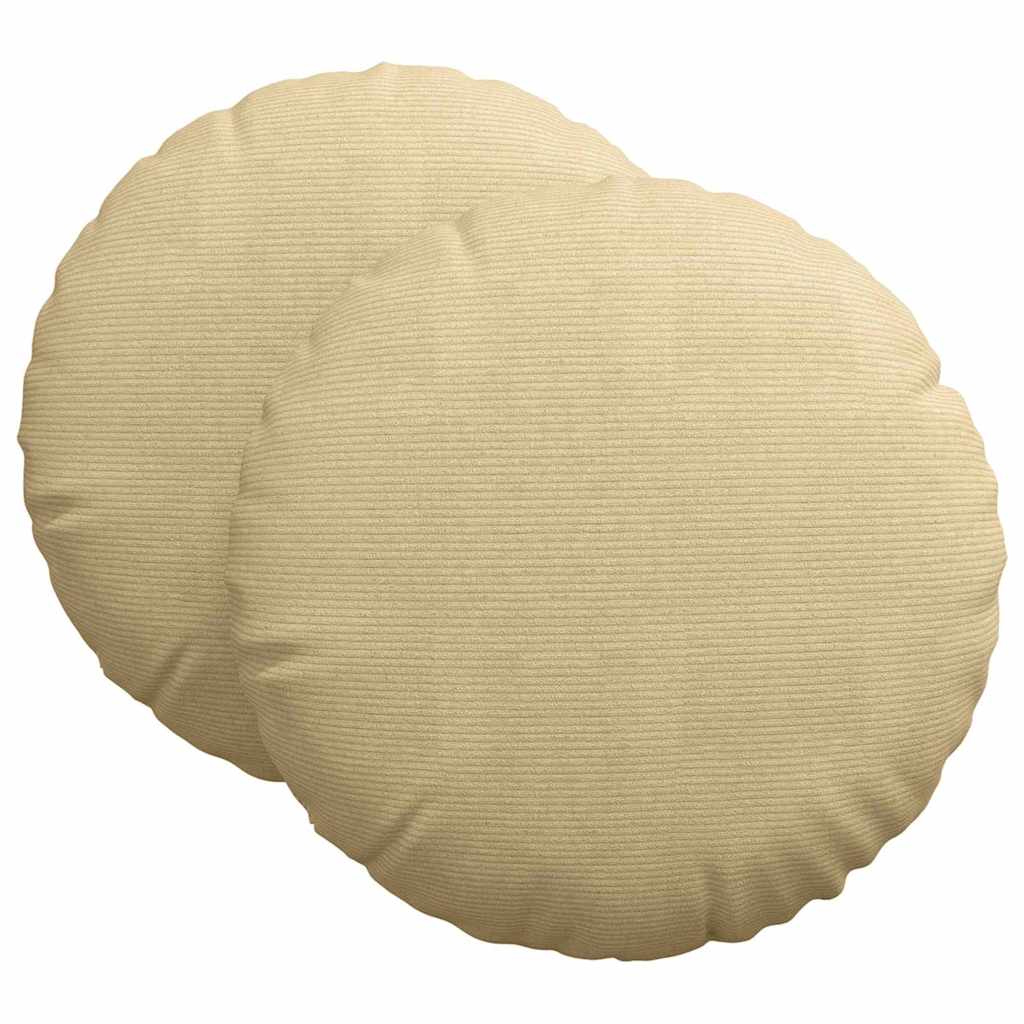 Cuscini seduta Vidaxx 2 pz grigio verde ø 60 cm tessuto di cotone