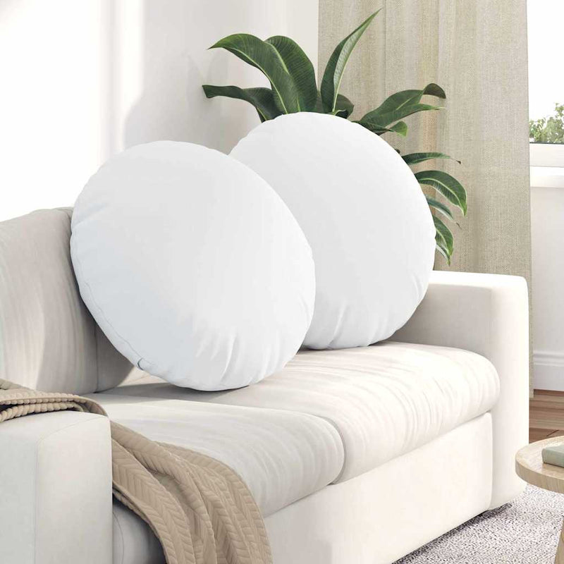 Vidaxx cojines de asiento 2 piezas blanco ø80 x 29 cm tela