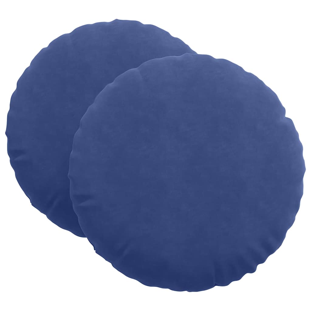 Cuscini per sedili Vidaxx 2 pezzi blu polizia ø 40 x 13 cm in velluto