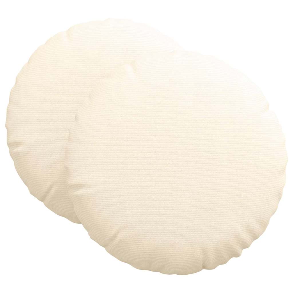 Vidaxl zitkussens 2 pcs crème ø 80 cm katoen stof