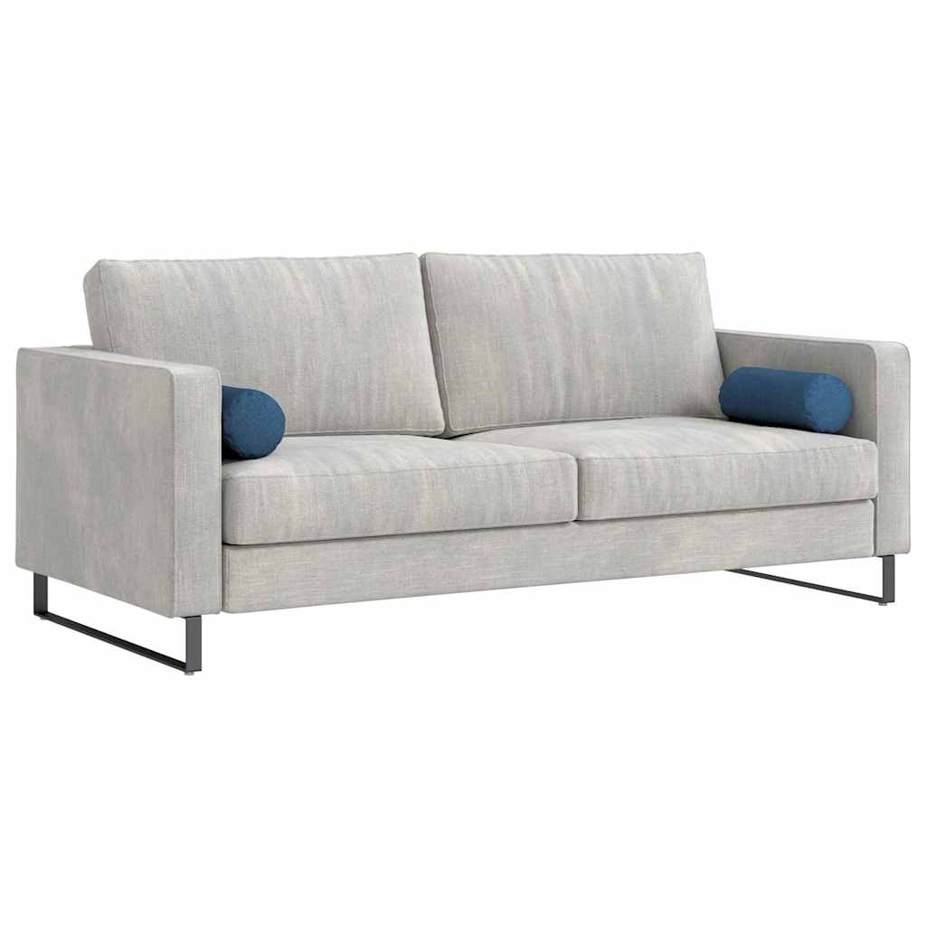 VidaXL cojines almohada 2 piezas azul ø 15 x 40 cm tela