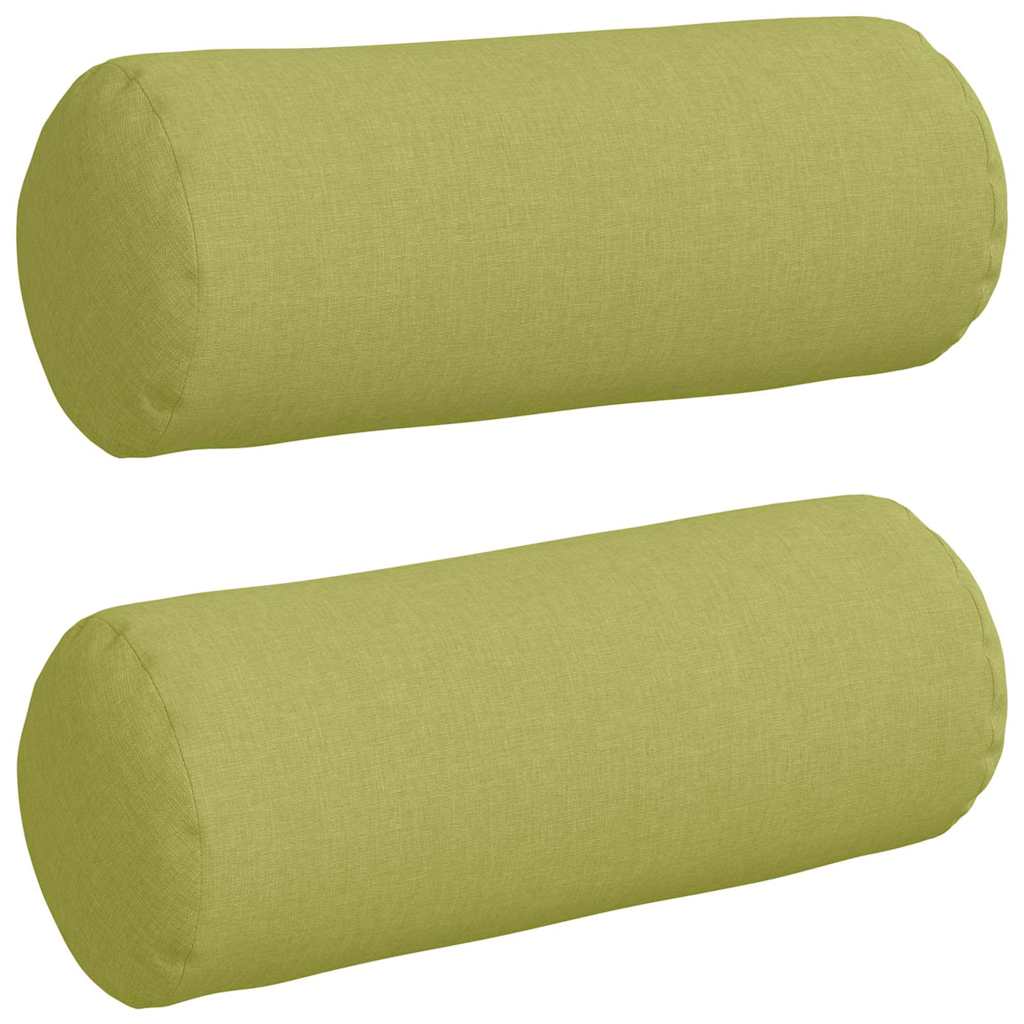 Cuscini a rullo VidaXL 2 pezzi in tessuto verde chiaro ø 15 x 40 cm