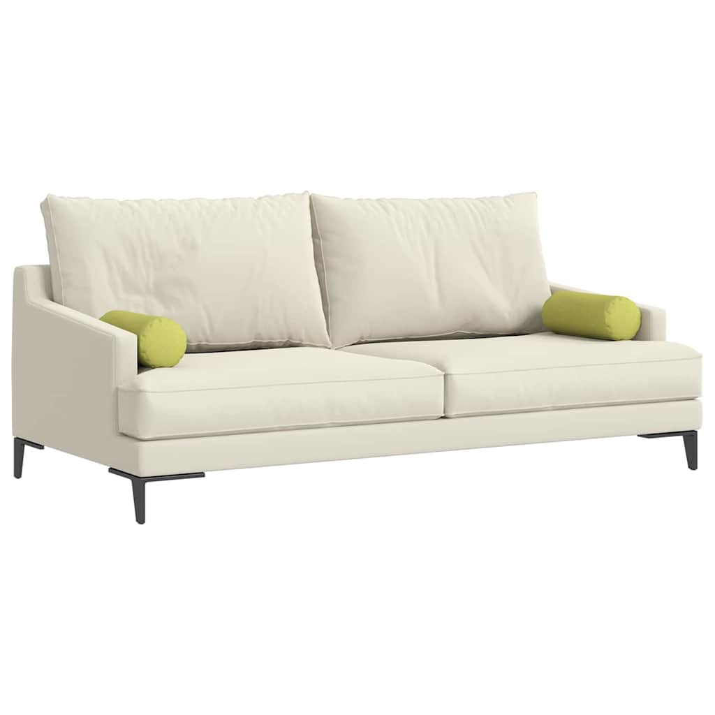 Cuscini a rullo VidaXL 2 pezzi in tessuto verde chiaro ø 15 x 40 cm