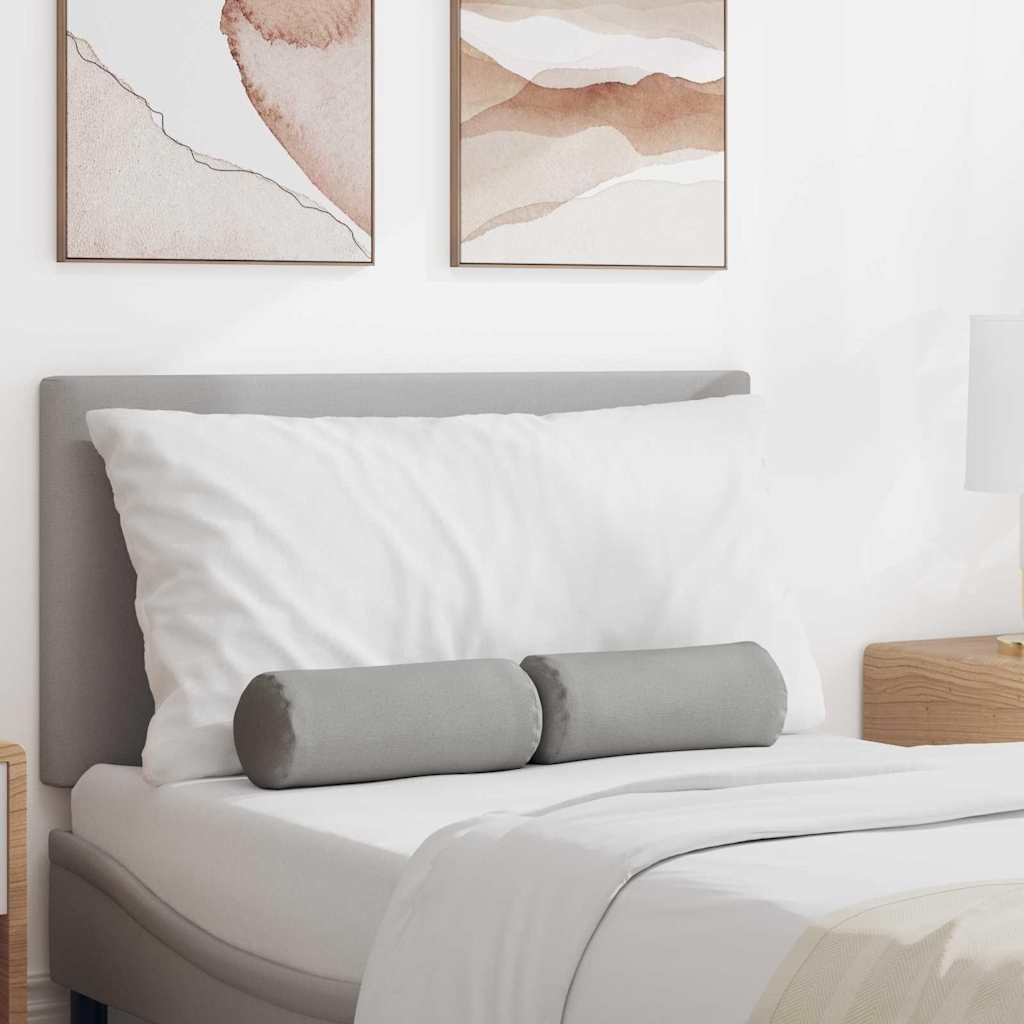 Cuscini a rullo VidaXL 2 pezzi in tessuto grigio nuvola ø 15 x 40 cm