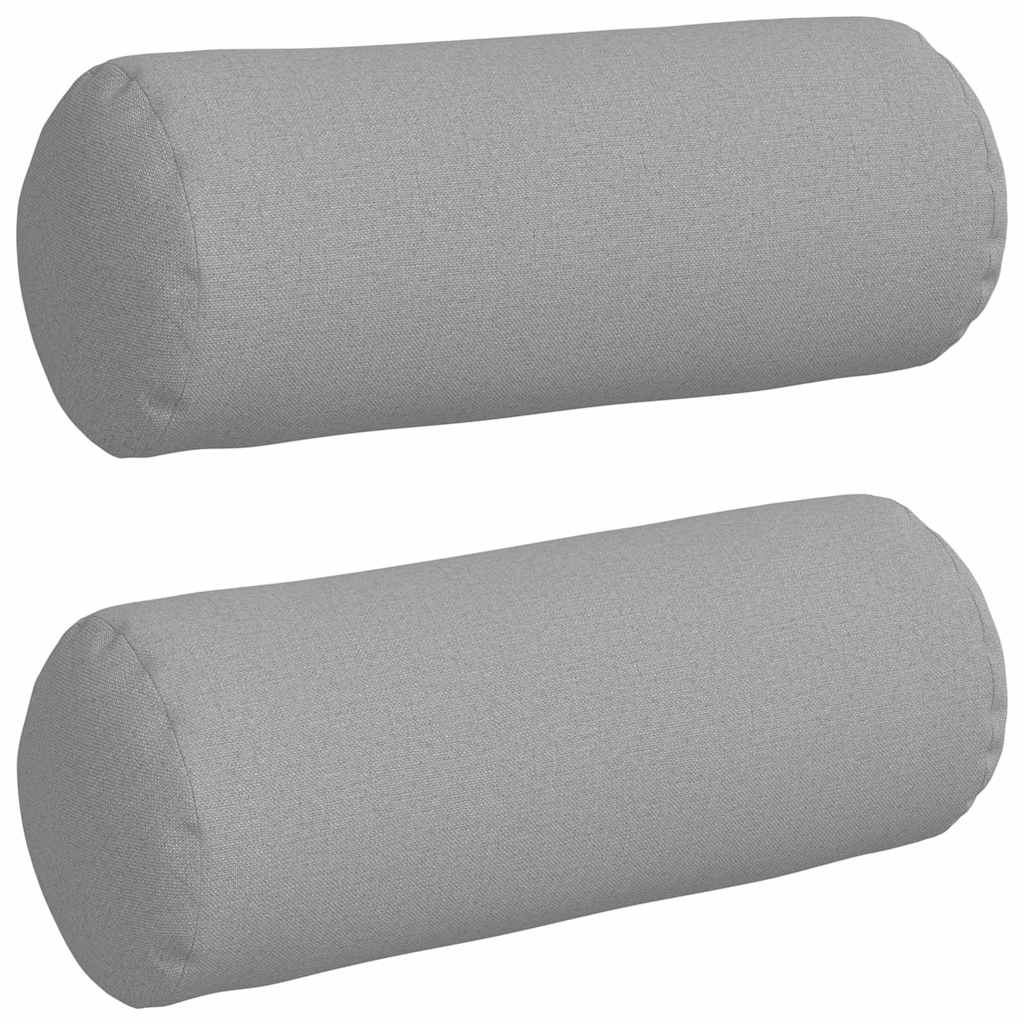 Cuscini a rullo VidaXL 2 pezzi in tessuto grigio nuvola ø 15 x 40 cm