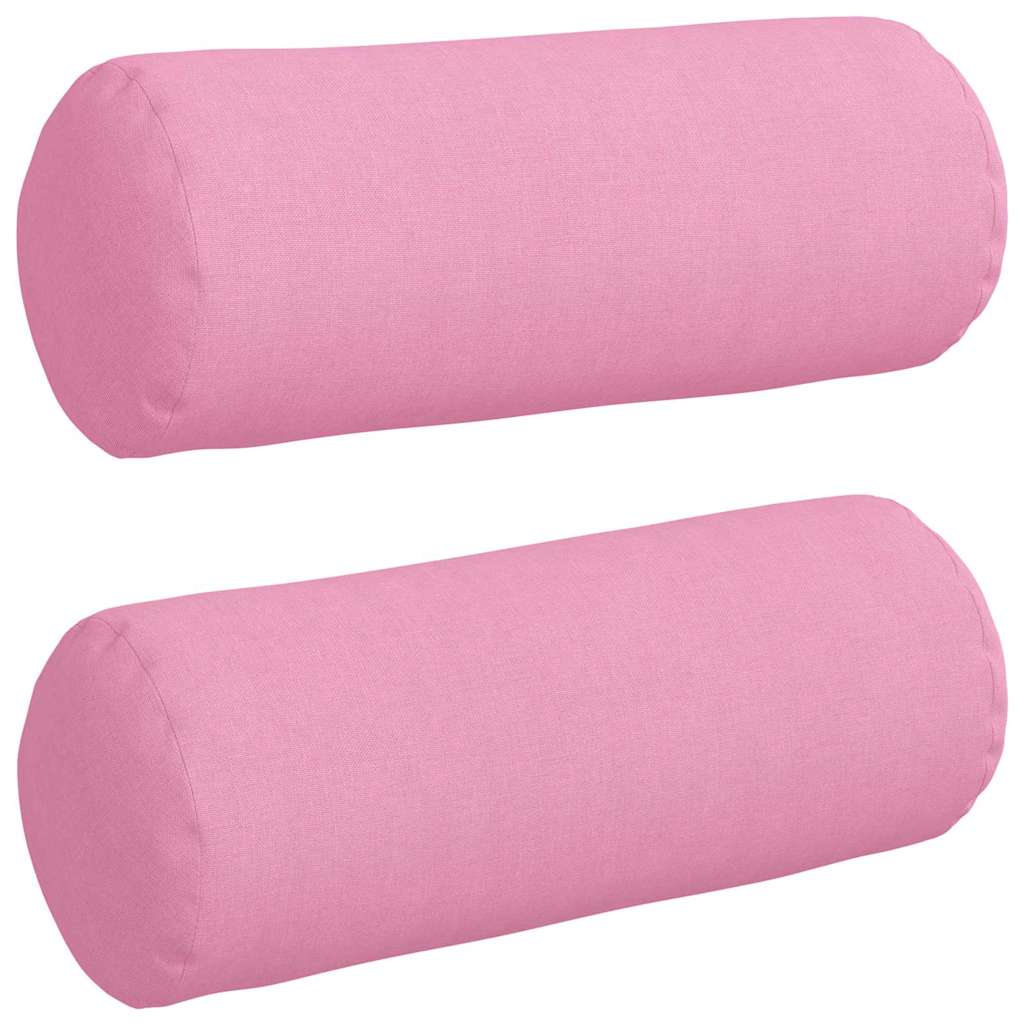 Cojines reforzados VidaXL 2 piezas rosa ø 15 x 40 cm tela