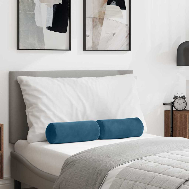 Cuscini a rullo VidaXL 2 pezzi blu ø 15 x 40 cm in tessuto di corda