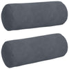 Cuscini a rullo VidaXL 2 pezzi in tessuto a corde grigio scuro ø 15 x 40 cm