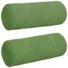 Cuscini a rullo VidaXL 2 pezzi tessuto a corde verde chiaro ø 15 x 40 cm