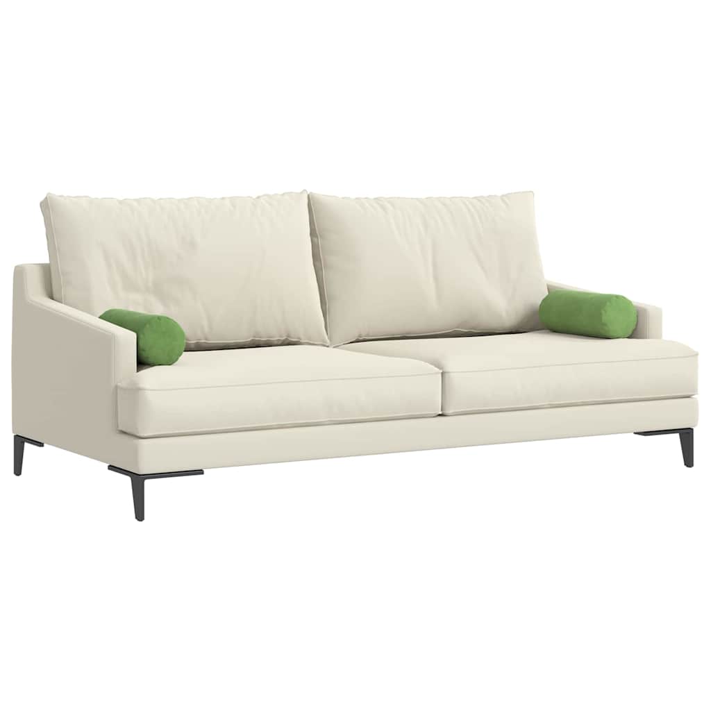 Cuscini a rullo VidaXL 2 pezzi tessuto a corde verde chiaro ø 15 x 40 cm