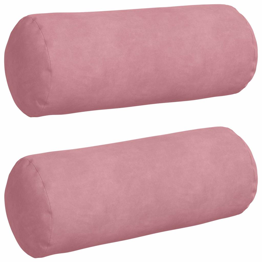 Cuscini a rullo VidaXL 2 pezzi rosa ø 15 x 40 cm in tessuto di corda