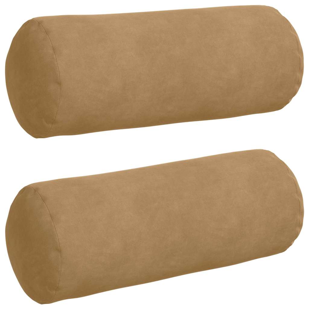 Cuscino imbottito Vidaxx 2 pezzi in tessuto di corda marrone ø 15 x 40 cm