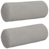 Cuscini a rullo VidaXL 2 pezzi in tessuto microfibra grigio chiaro ø 15 x 40 cm