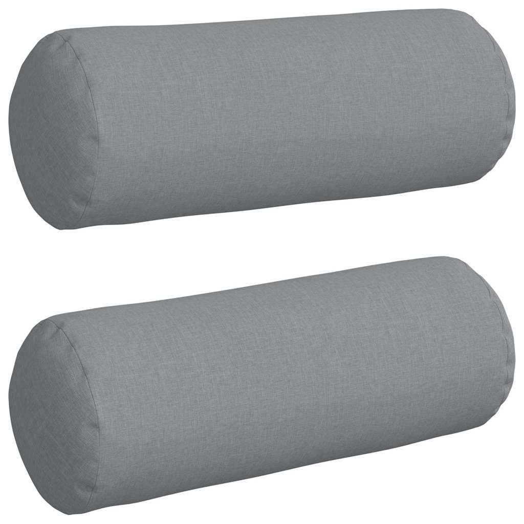 Cuscini a rullo VidaXL 2 pezzi in tessuto grigio chiaro ø 25 x 70 cm