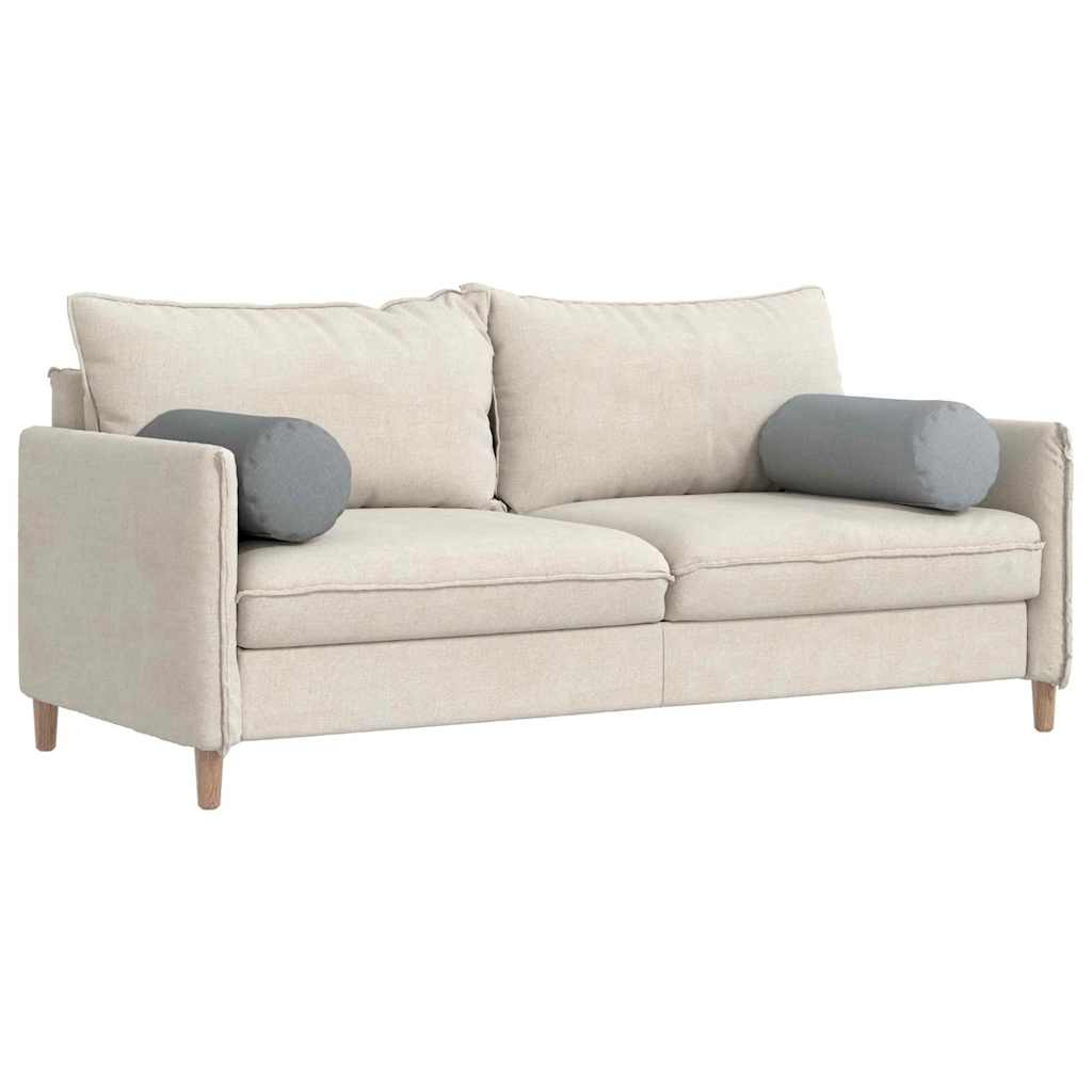 Cuscini a rullo VidaXL 2 pezzi in tessuto grigio chiaro ø 25 x 70 cm