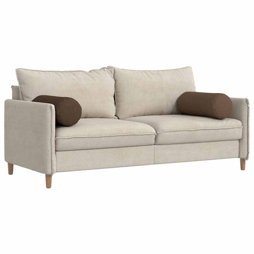 Cuscini a rullo VidaXL 2 pezzi in tessuto marrone ø 25 x 70 cm