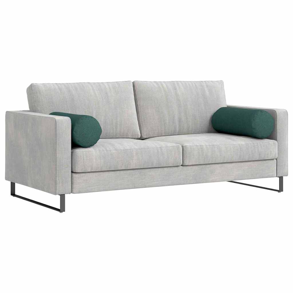 Cuscini a rullo VidaXL 2 pezzi in tessuto verde scuro ø 25 x 70 cm