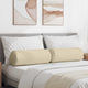 Cuscini a rullo VidaXL 2 pezzi in tessuto crema ø 25 x 70 cm